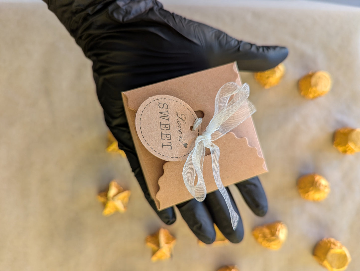 vegan chocolates in a box